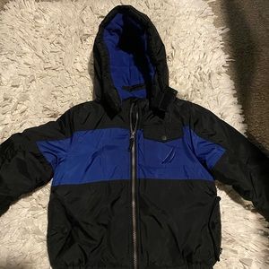 Blue, black and yellow warm jacket for kids